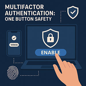 The One Button That Could Save Your Digital Life Why Multifactor Authentication (MFA) Is the Easiest Way to Reduce Cyber Liability