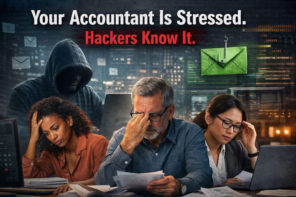 Your Accountant Is Stressed. <br>Hackers Know It.